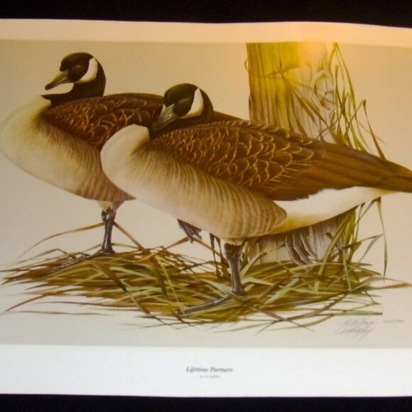 Vintage Pencil Signed / Numbered "LIFETIME PARTNERS" Birds Print